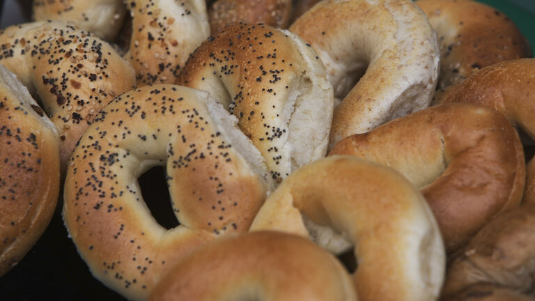 Close-up of bagels