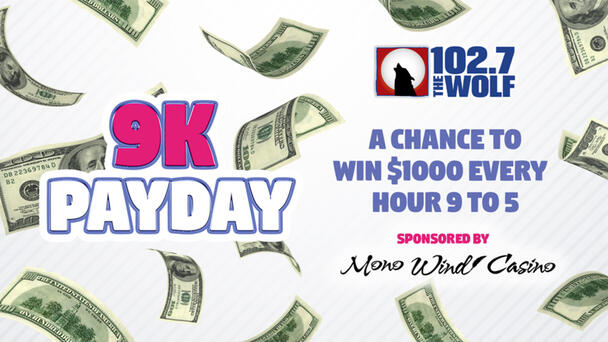 A Chance to WIN $1000 Every Hour 9 to 5 
