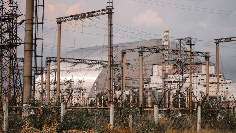 Chernobyl Nuclear Power Plant after atomic reactor explosion