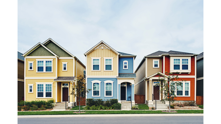 Three Small Houses in Row