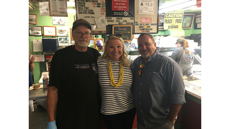 Lora and Matt With Mark Flynt of Pulliams Hotdogs & BBQ