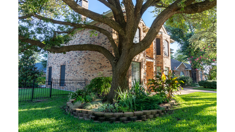 Exterior of a single family home in Texas, USA