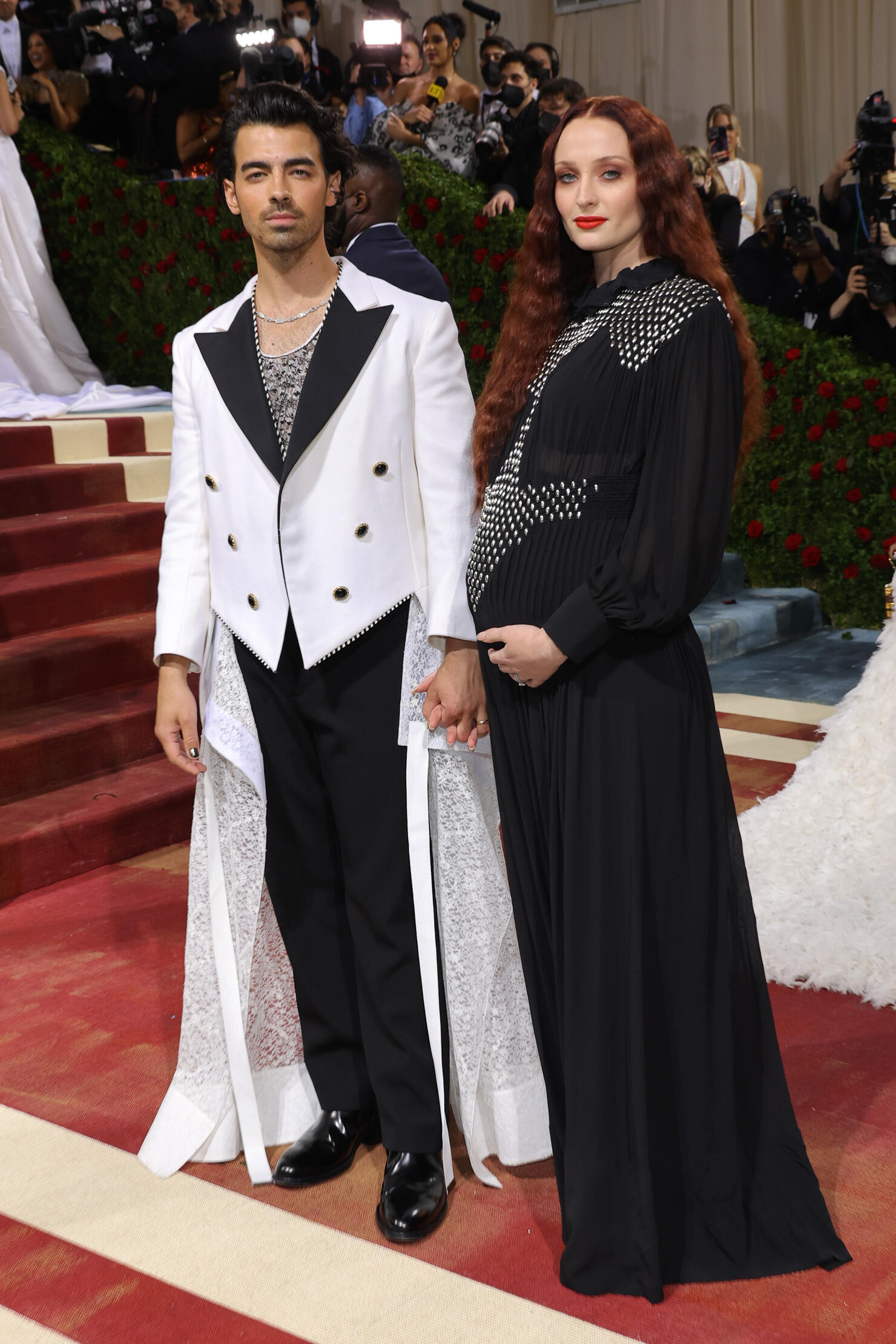 Sophie Turner and Joe Jonas Arrive At The Met Gala In Louis Vuitton