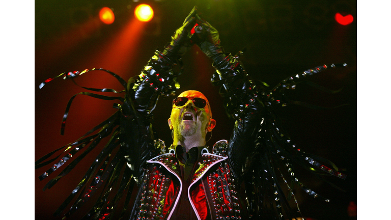 British singer Rob Halford of the Heavy