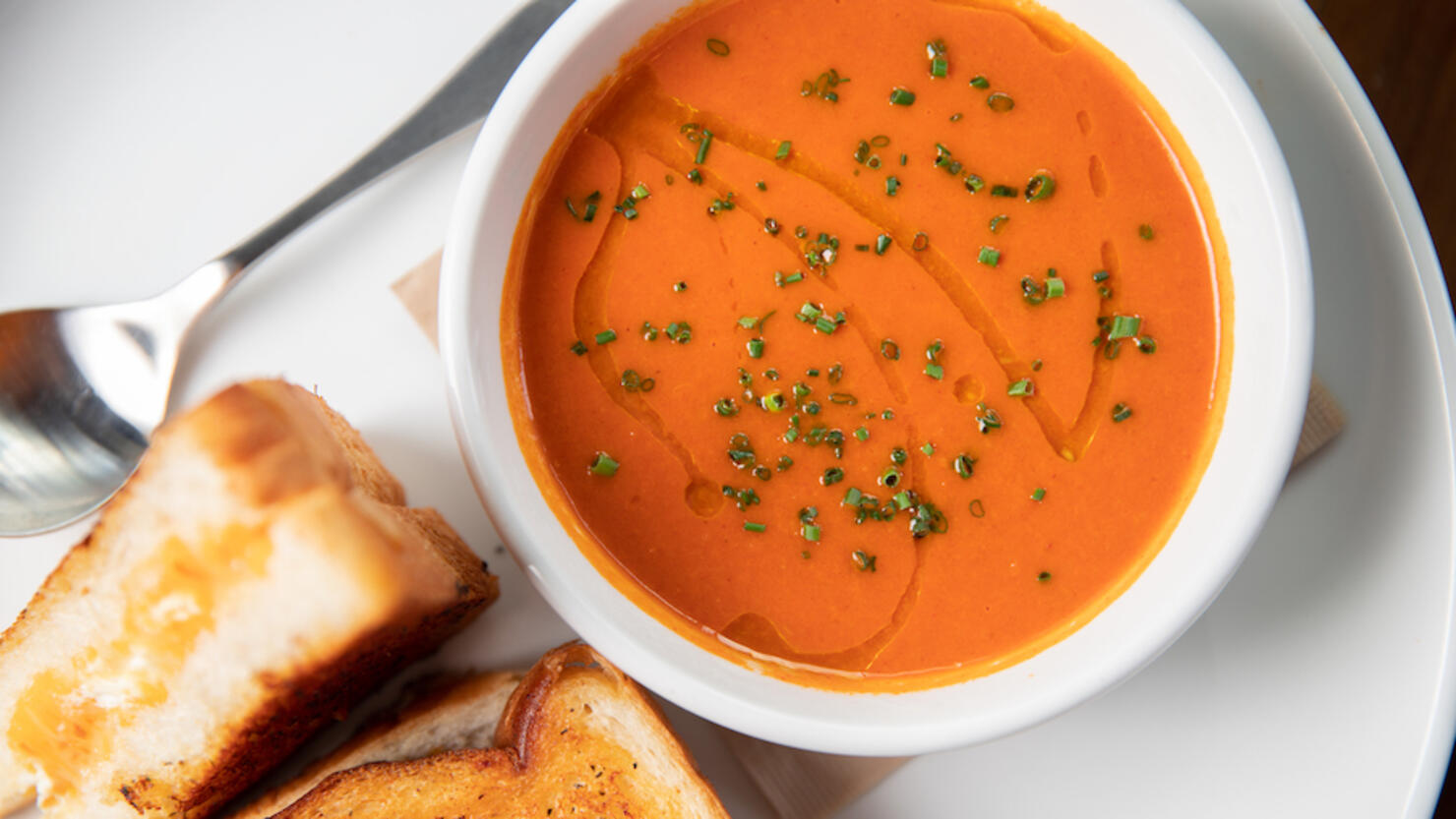 Grilled Cheese Sandwich and Tomato Soup