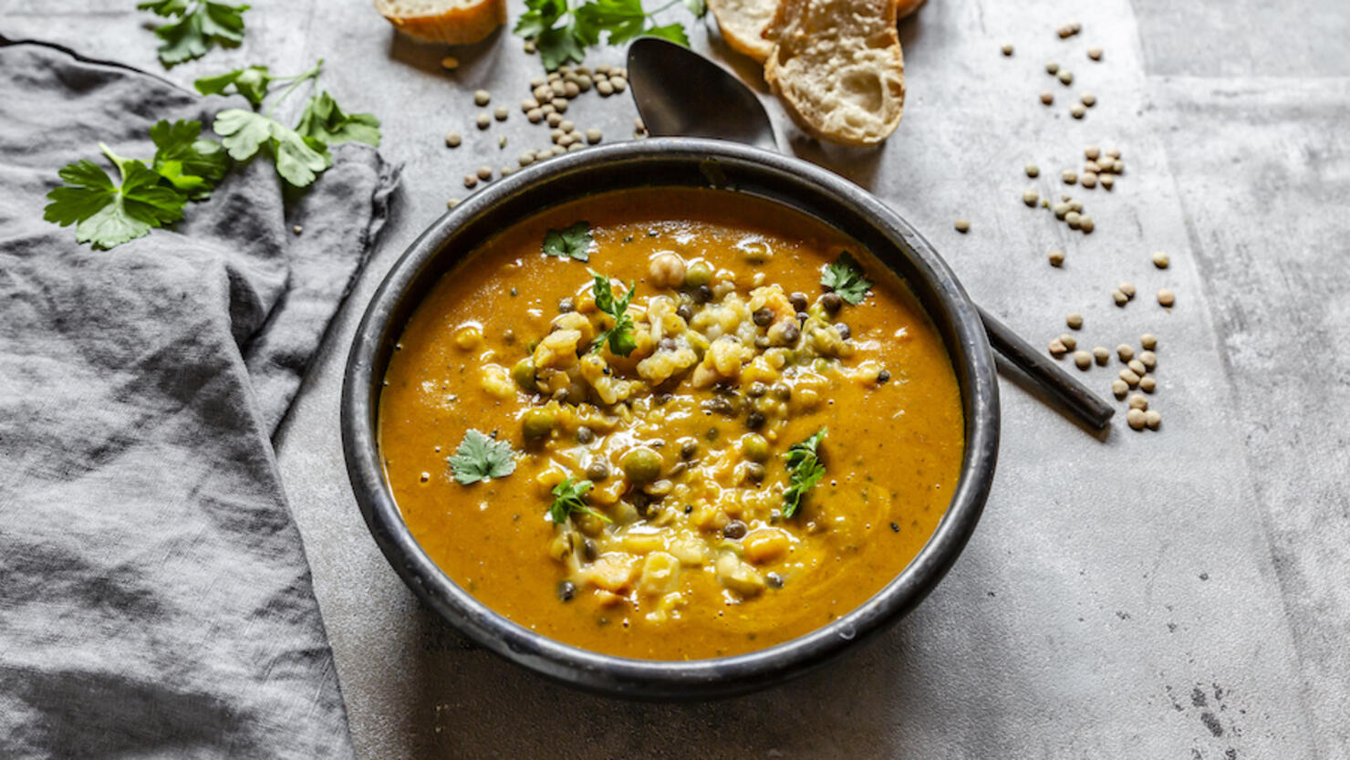 bowl of lentil soup