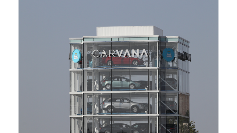 Carvana used car vending machine. Carvana is an online only preowned and used car dealership I