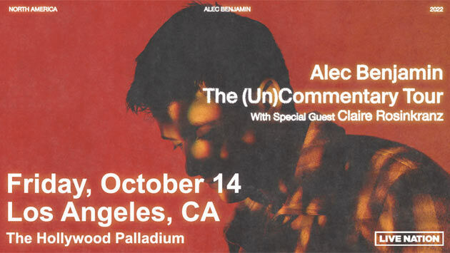 Alec Benjamin at the Hollywood Palladium (10/14)