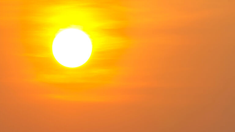 Heat wave hot sun, Climate change, makes heat Stroke