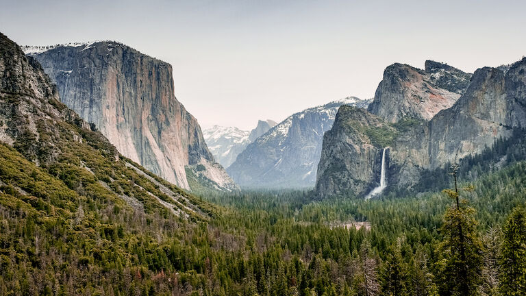 View of the Yosemite Valley National Park
