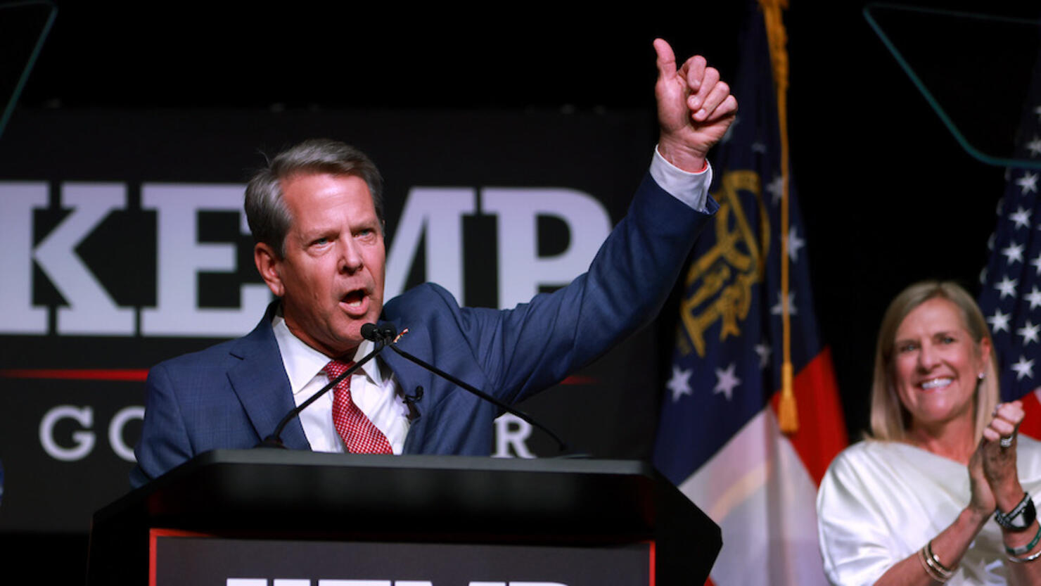 GOP Gubernatorial Candidate Brian Kemp Holds Primary Night Election Event