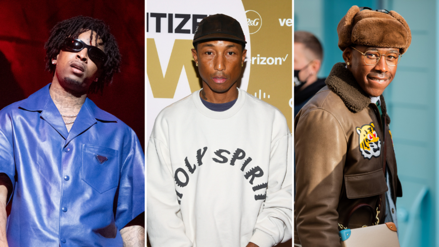 21 Savage, Pharrell Williams, Tyler the Creator