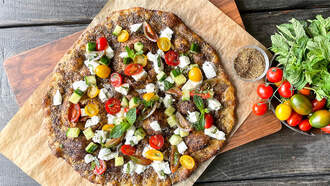 Chef's Club: Za’atar Flat Bread topped w Guffanti Buffalo Mozzarella