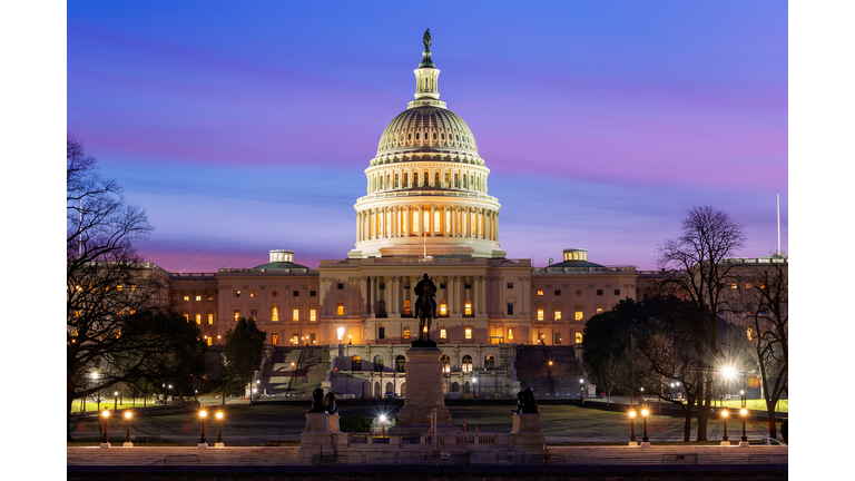 Dramatic Sunrise, United States Capitol, Washington DC, America