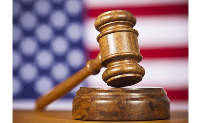 American Flag And Gavel