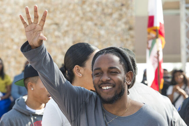 US-ENTERTAINMENT-KENDRICK LAMAR RECEIVES THE KEYS OF COMPTON