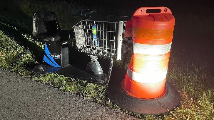 Indiana State Police Bust Man Driving Motorized Walmart Cart Down Highway