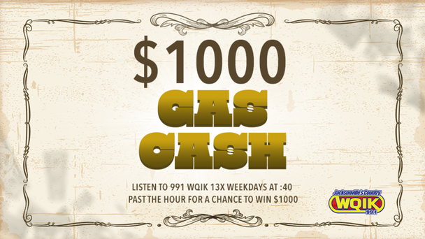 Listen to 991 WQIK 13x weekdays at :40 past the hour for a chance to win $1000