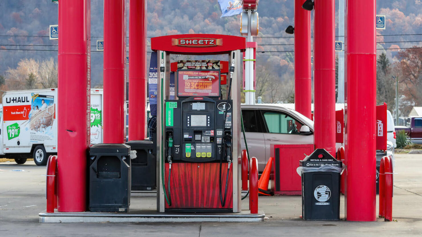A gas pump is seen at a Sheetz convenience store.
Gasoline