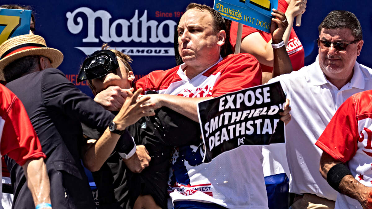 Joey Chestnut Addressed Viral Takedown of Protester FOX Sports Radio