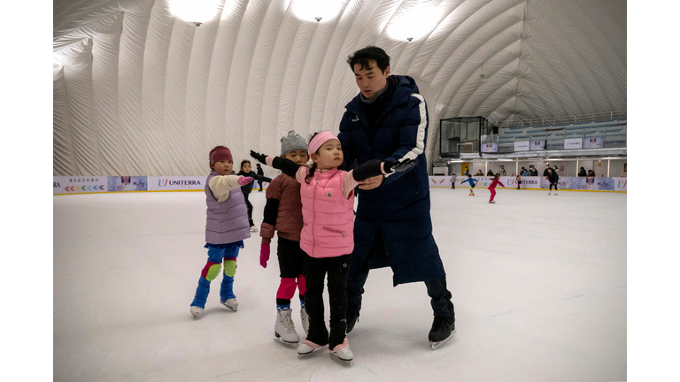 Young Chinese Athletes Train In Winter Sports