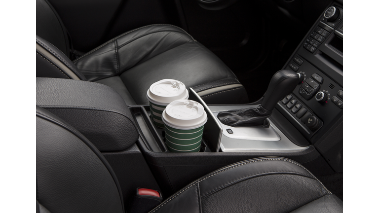 Cups in a car holder