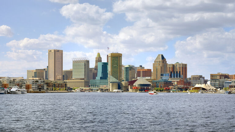 Baltimore skyline and Inner Harbor