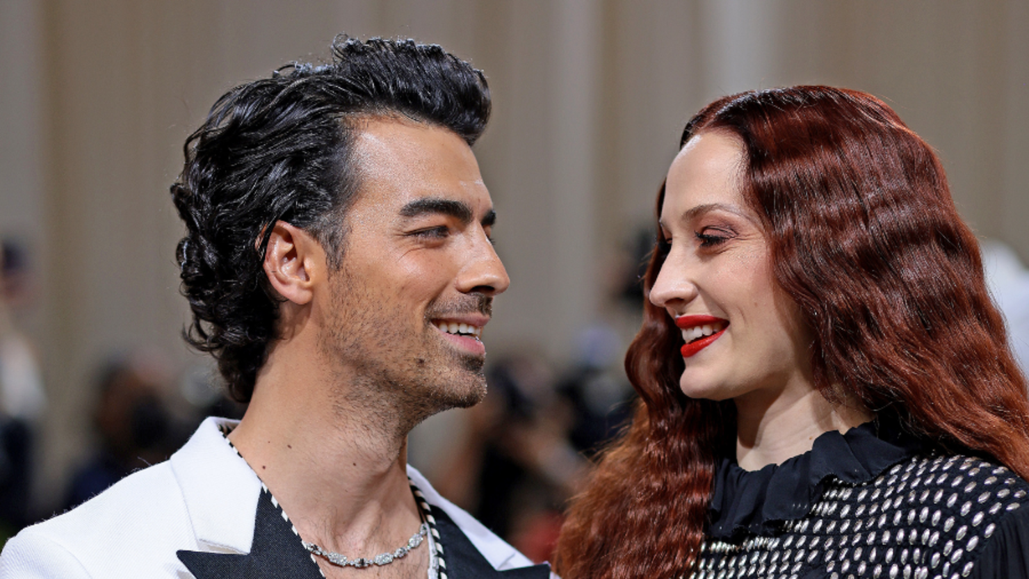 Sophie Turner and Joe Jonas Arrive At The Met Gala In Louis Vuitton