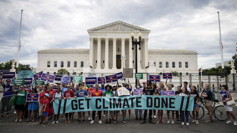 Climate Activists Rally Outside The Supreme Court Over Their Recent EPA Decision