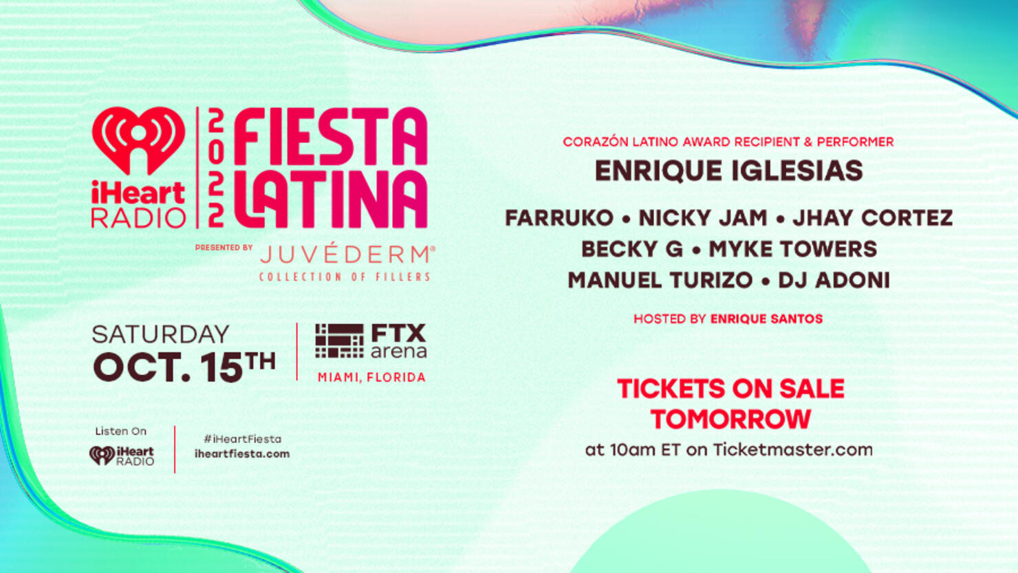 2022 iHeartRadio Fiesta Latina Lineup Revealed Enrique Iglesias & More