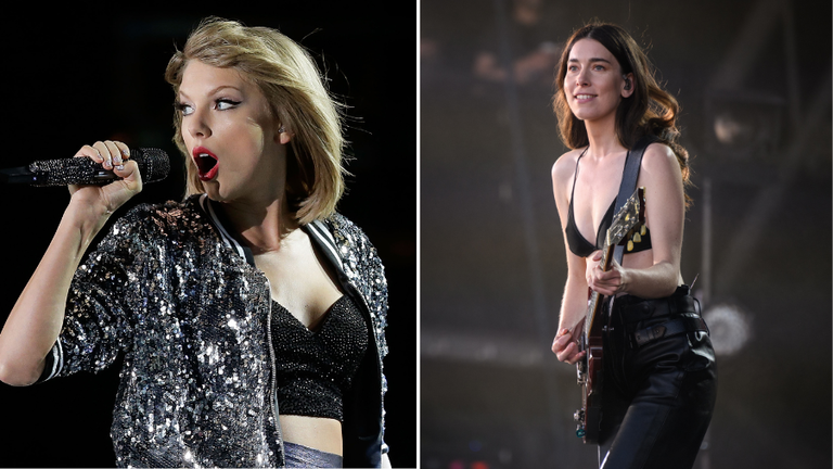 Taylor Swift and Haim Rock Copycat Looks for Surprise London Show