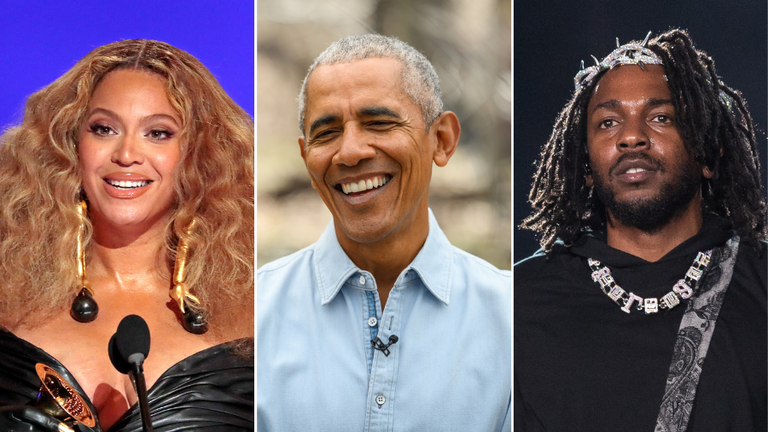 Beyonce, Barack Obama and Kendrick Lamar