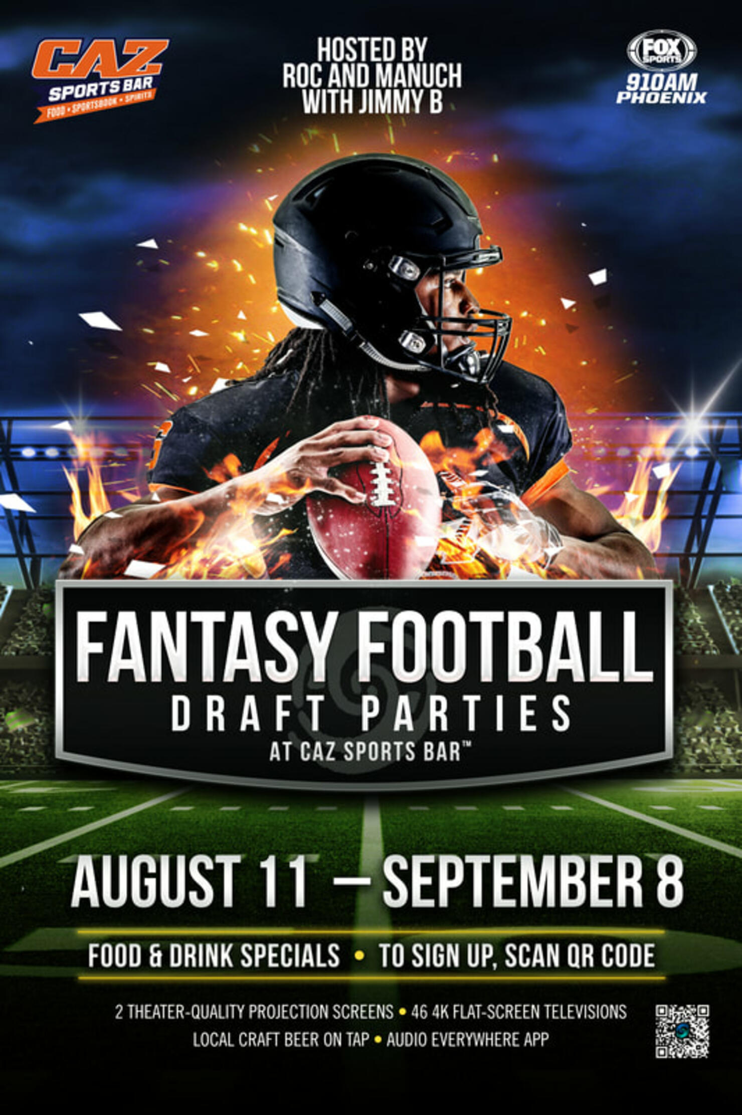 CAZ Sports Bar At Casino Arizona Fantasy Football Draft