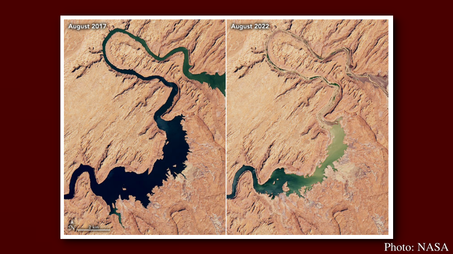 Jarring Satellite Images Show Lake Powell's Drastic Changes iHeart