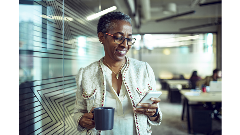 Senior Businesswoman using a phone