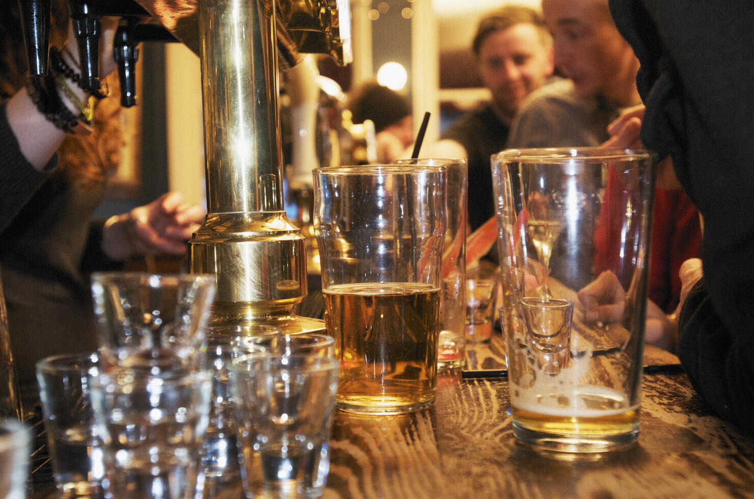  riotous drinking party in public bar 
