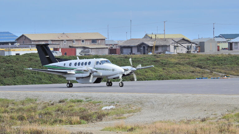 Nome Twin Engine Aircraft Taxiing