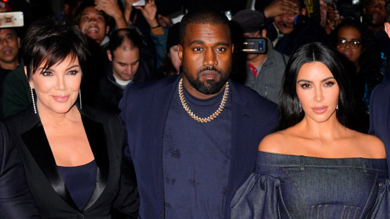 Kris Jenner, Kanye West and Kim Kardashian