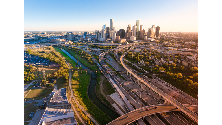 High Angle View Of Highways In City