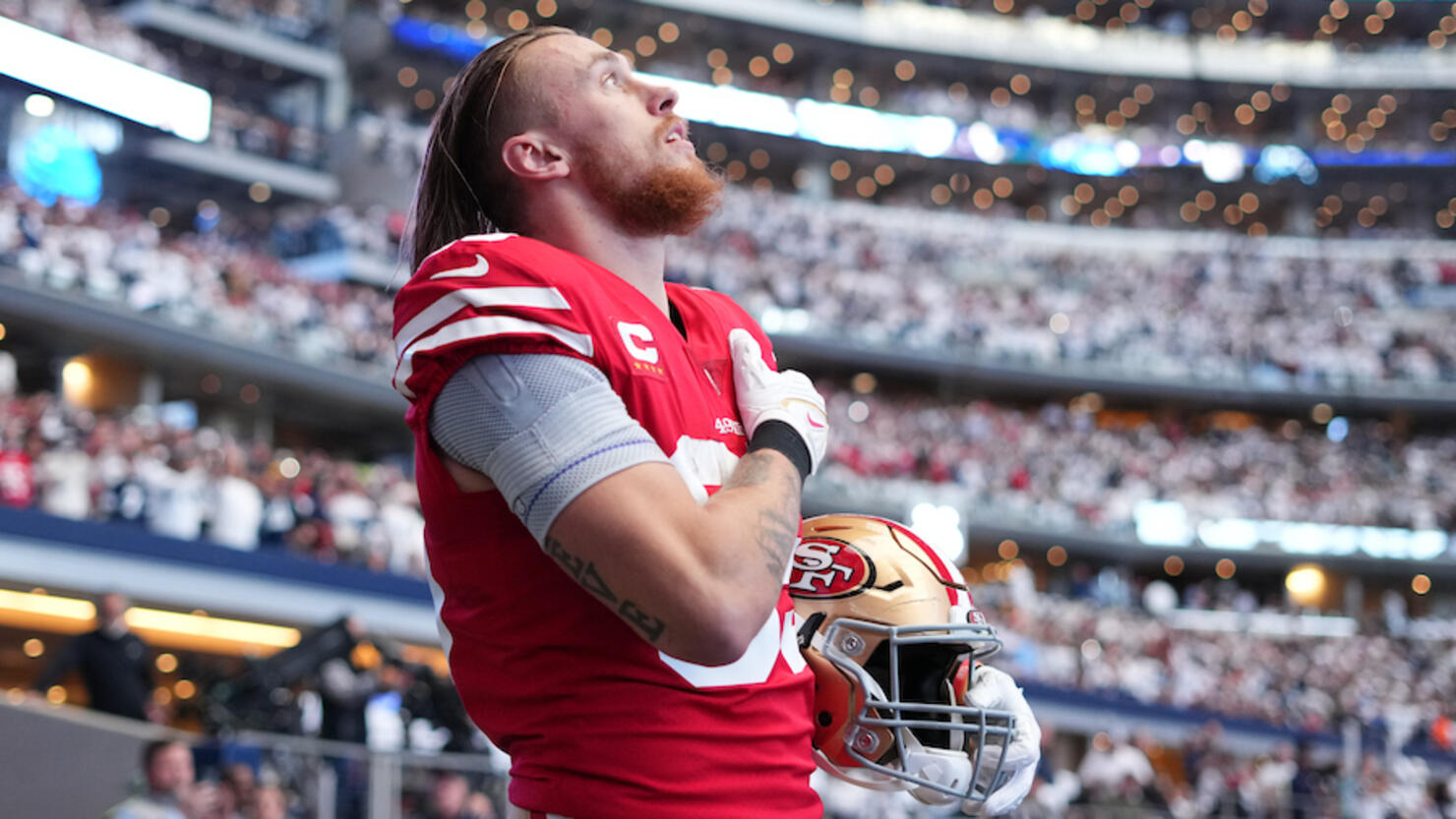 49ers injury update: TE George Kittle dealing with hip issue