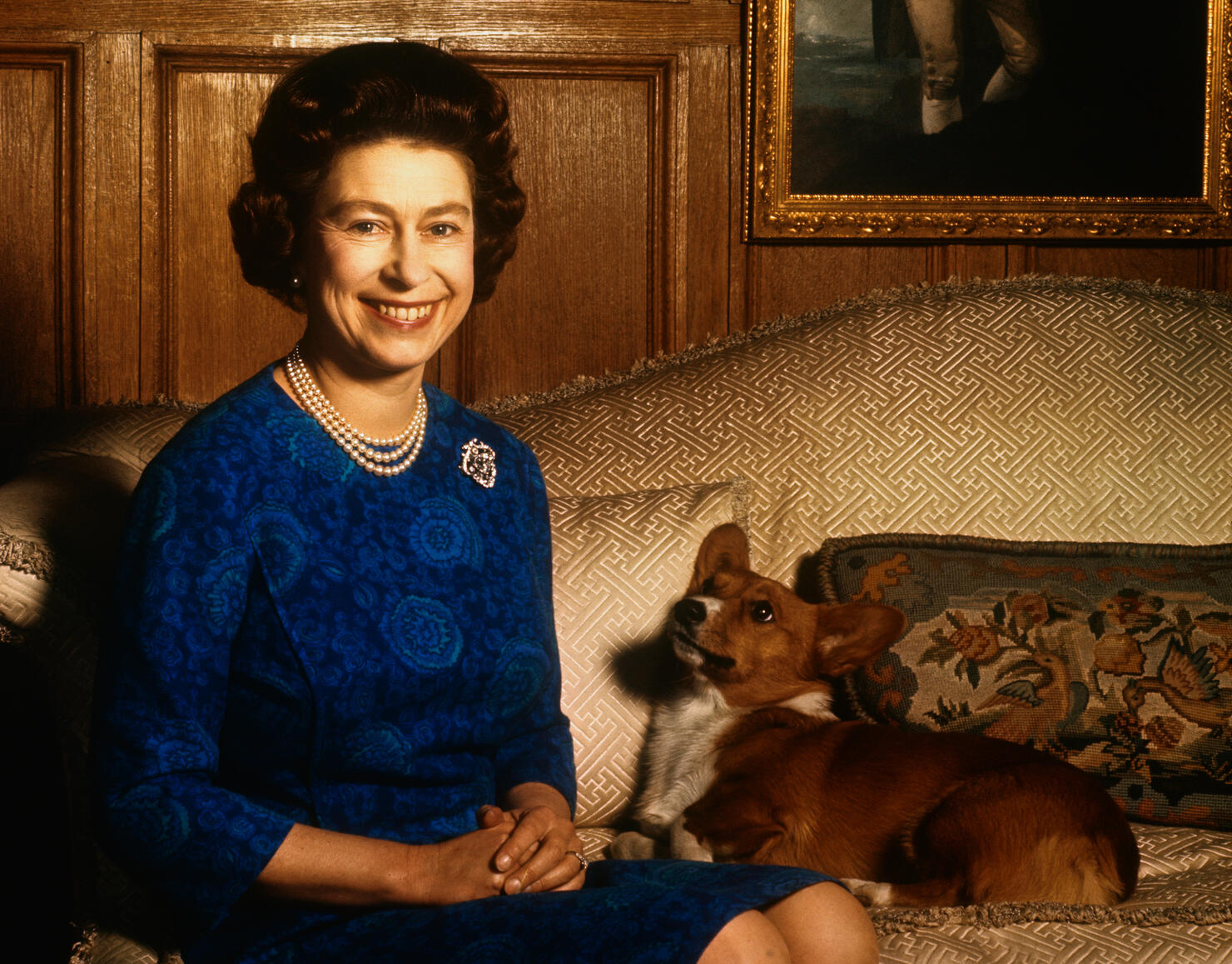 Queen Elizabeth II with Corgi