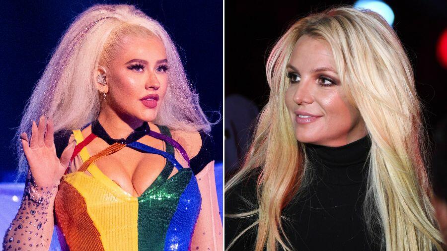 Christina Aguilera Unfollows Britney Spears After Body Shaming Her Dancers Iheart 