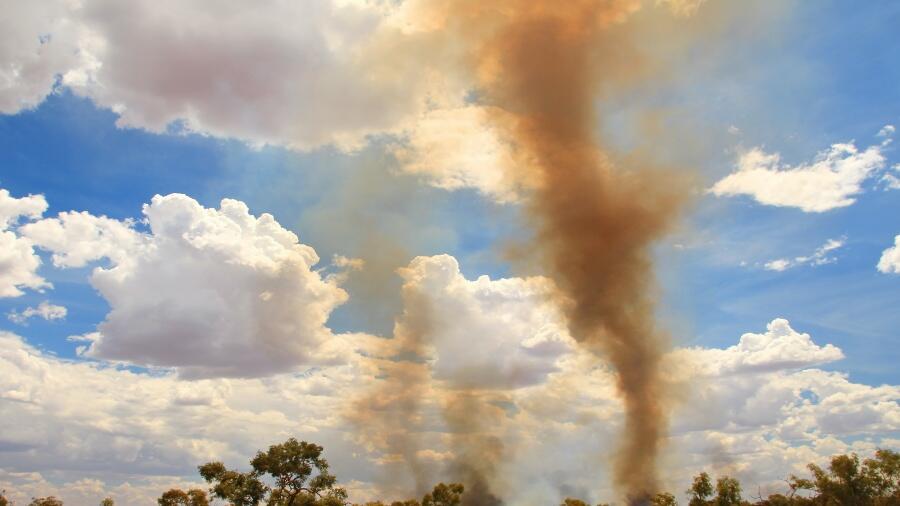 Skydiving accident dust devil