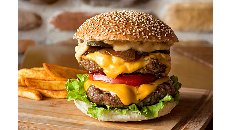 Cheeseburger with French Fries