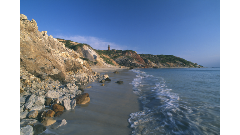 Coastline and Lighthouse in Martha's Vineyard