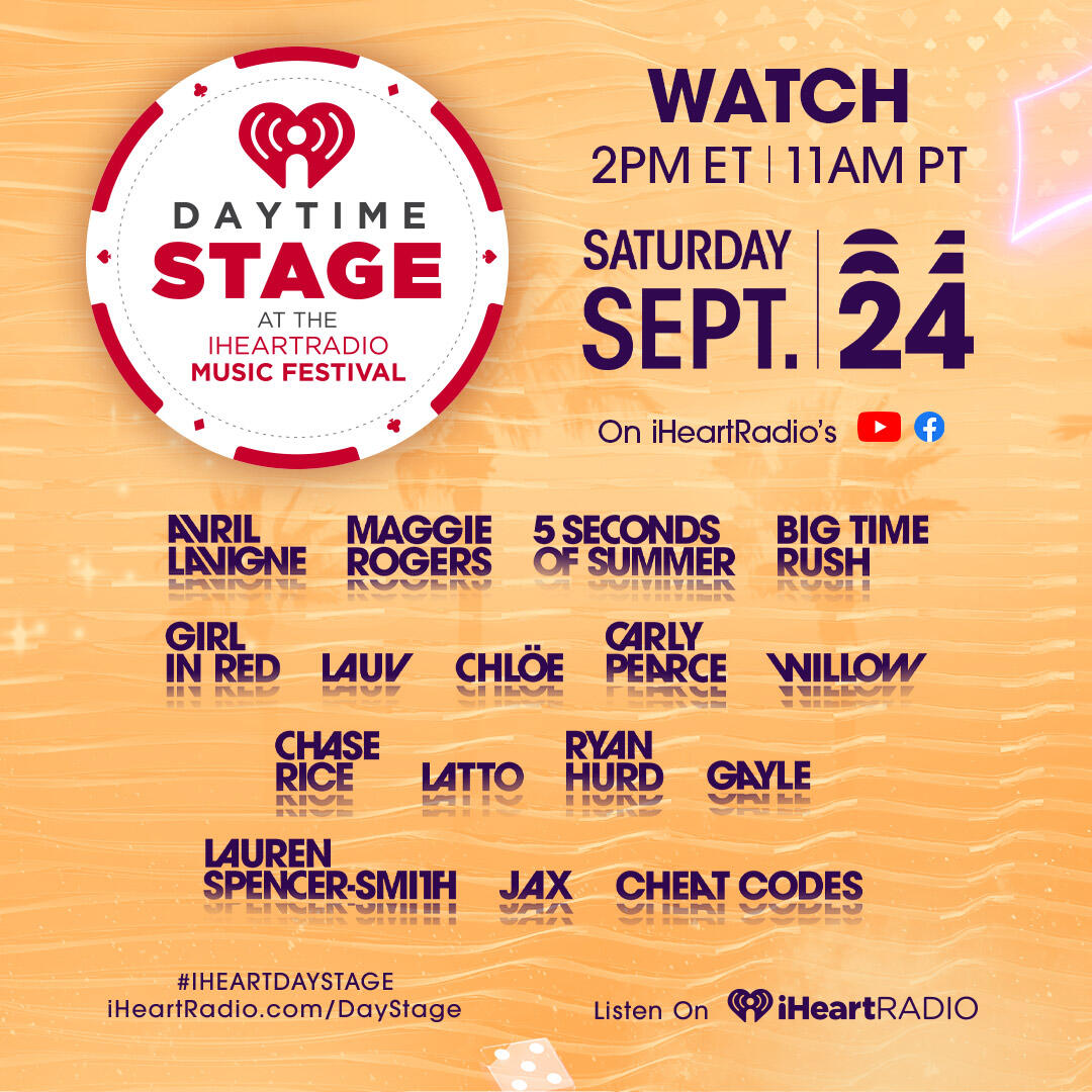 Lineup for the Daytime Stage at the iHeartRadio Music Festival