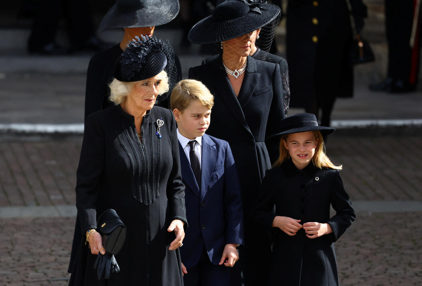 Meghan Markle Arrived at Queen's Funeral With Kate Middleton and Kids