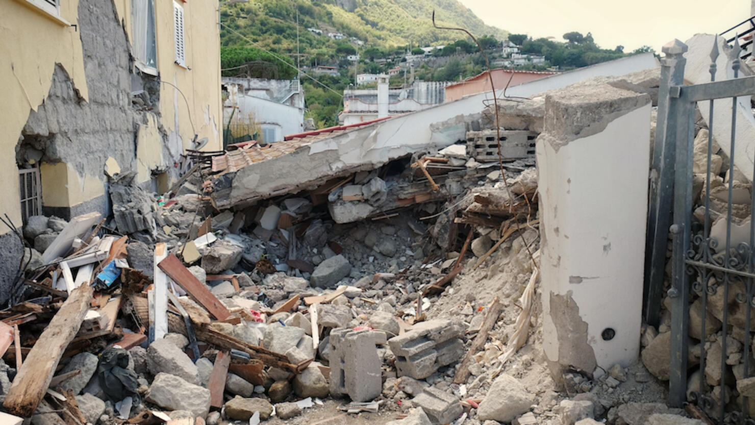 Destroyed House Against Sky