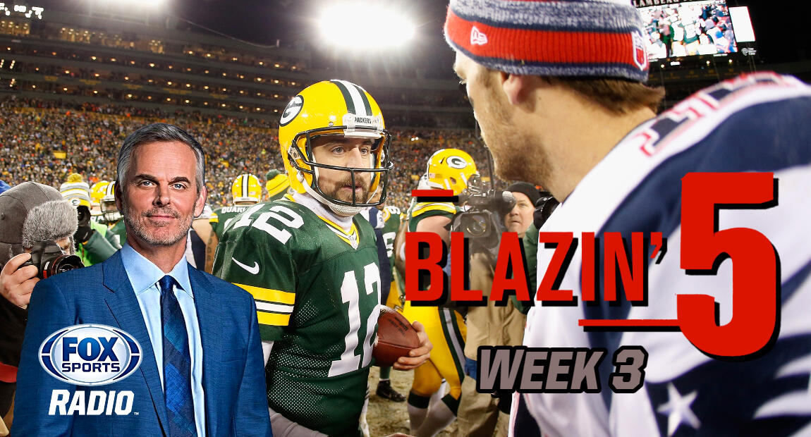 Blazing Five: Colin Cowherd Gives His 5 Best NFL Bets For Week 3 (Sep ...