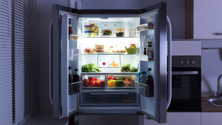 Open Refrigerator In Kitchen